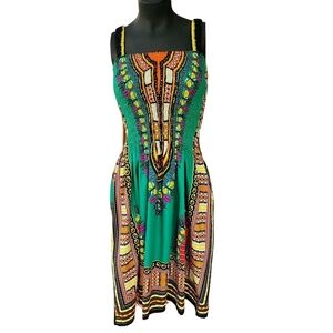 NEW Vibrant Colorful Dashiki African Dress Medium
